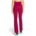 High-waisted burgundy flared pants with back zipper from Rinascimento Women Trousers