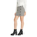 Houndstooth pattern mini skirt with button-front closure by Only Women