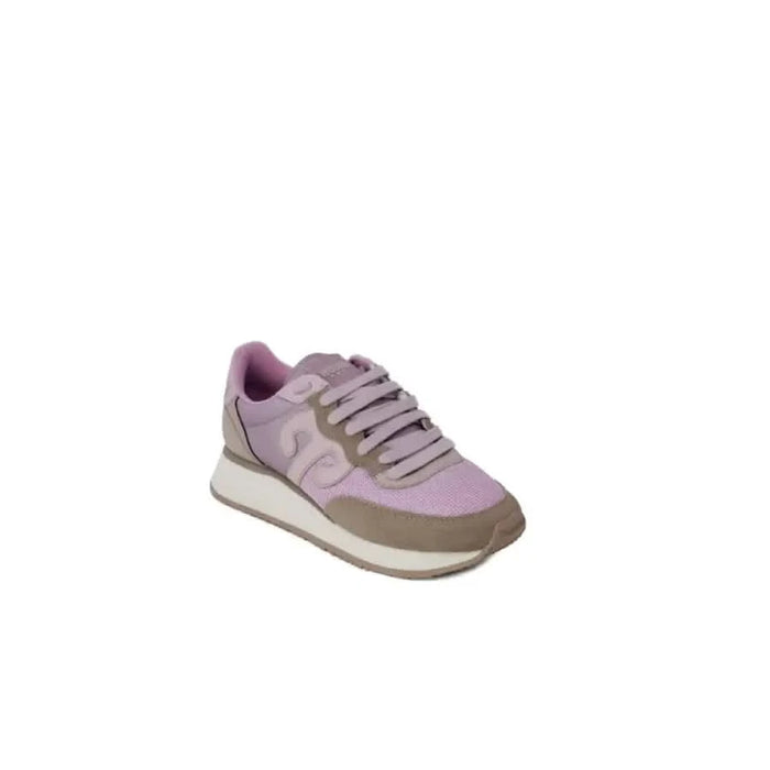 Lavender and taupe athletic sneaker with thick white sole - Wushu Women Sneakers