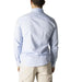 Back view of Armani Exchange light blue button-up dress shirt for men