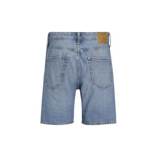 Light blue denim jean shorts by Jack & Jones featuring classic five-pocket design