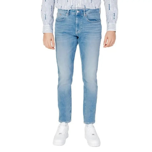 Light blue Tommy Hilfiger straight leg denim jeans for men