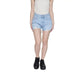 Light blue denim shorts with distressed details by Tommy Hilfiger Jeans for women