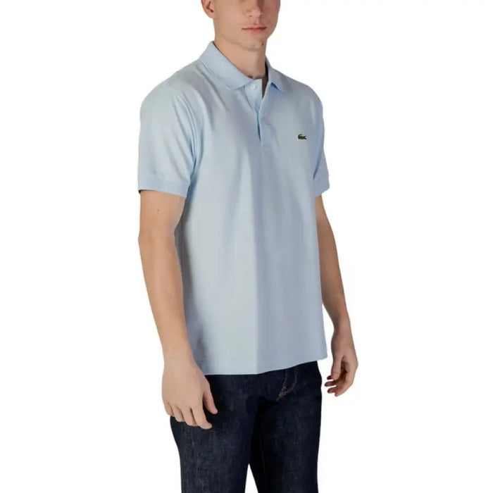 Light blue Lacoste Men’s Polo Shirt displayed on a neutral background