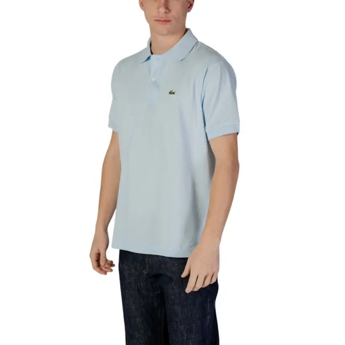 Light blue Lacoste Men’s Polo Shirt showcasing classic design and premium quality