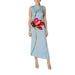 Light blue sleeveless dress with floral print available in Desigual Sleeveless Red Floral Boat Neck Dress