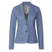 Light blue textured blazer with two buttons and notched lapels by Street One