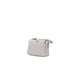 Light gray leather handbag featuring triangular logo from Guess Women Bag collection