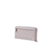 Light gray leather wallet with monogram and zipper detail from Guess Women’s Collection