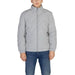 Light gray zip-up Antony Morato men jacket with high collar and elastic cuffs