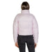 Light pink Columbia Women’s puffer jacket displayed from the back view