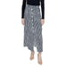 Long black and white patterned button-front maxi skirt from Only - Only Women Skirt