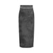 Long grey velvet pencil skirt with side slit from Only Women Skirt collection