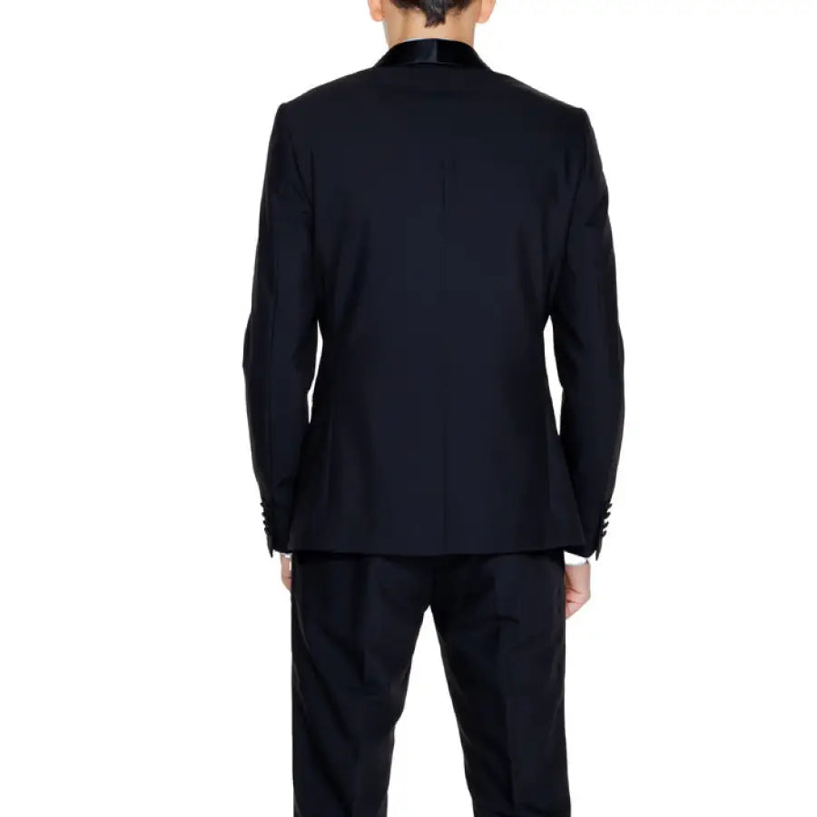 Antony Morato Men Blazer worn by a man in a black suit and tie