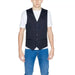 Man wearing Gianni Lupo black vest from Gianni Lupo Men Gilet collection