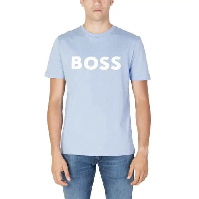 Boss - Men T-Shirt - light blue / S - Clothing T-shirts