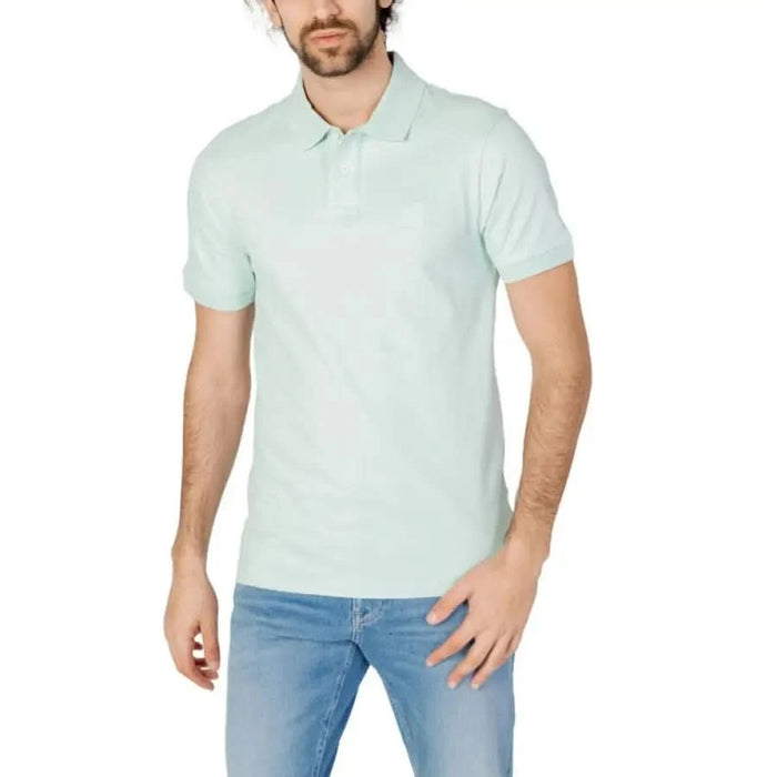 Boss Men Polo - Spring Summer Product with Man in Green Shirt