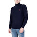 U.s. Polo Assn. Men Knitwear: Man in navy sweater with red polo neck