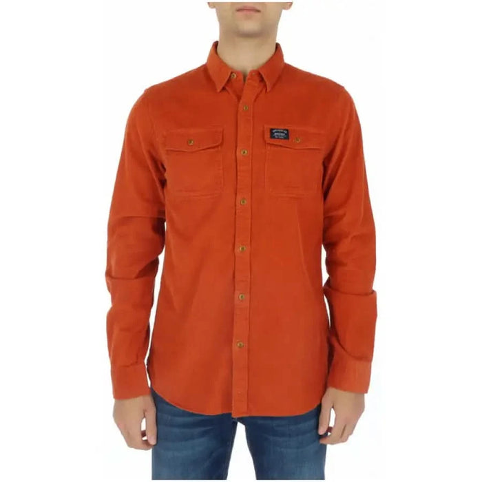 Superdry - Men Shirt - orange / S - Clothing Shirts