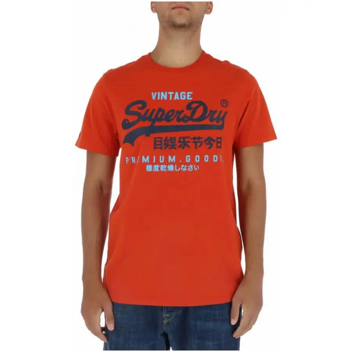 Superdry - Men T-Shirt - orange / S - Clothing T-shirts