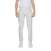 Man in white t-shirt and pants, Antony Morato urban style trousers