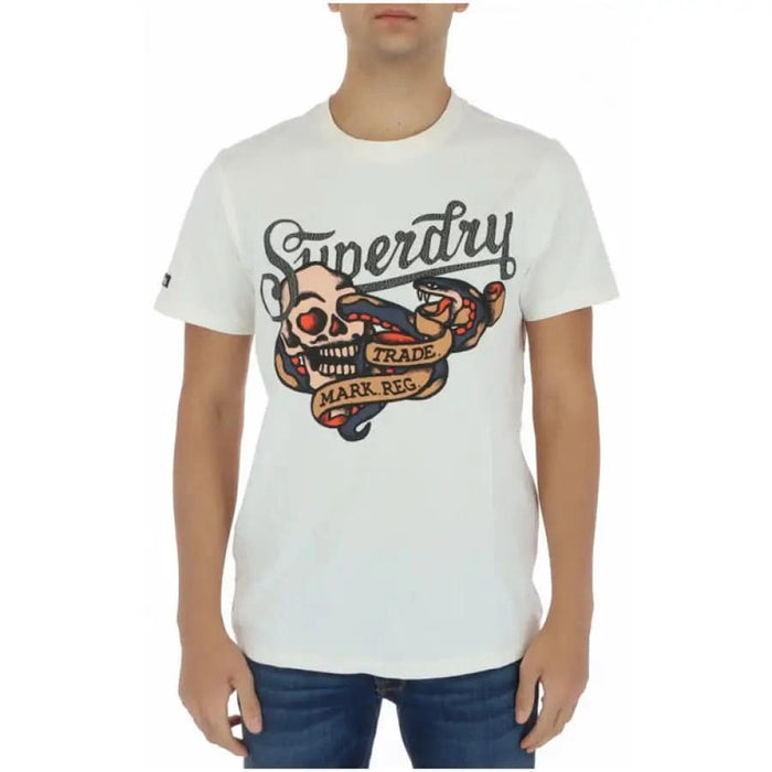 Superdry - Men T-Shirt - white / 3XL - Clothing T-shirts