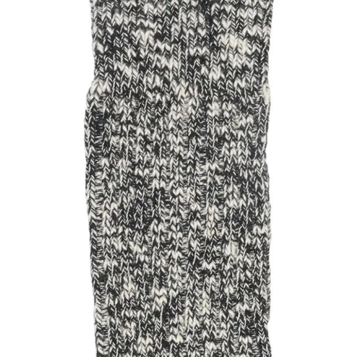 Marled black and white knit scarf with chunky ribbed texture from Birkenstock Women Underwear