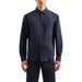 Navy blue button-up long sleeve dress shirt with collar from Armani Exchange Men