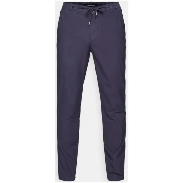 Navy Blue Casual Trousers with Drawstring Waist from Lyle & Scott’s Men Collection