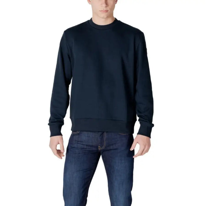 Navy blue crew neck sweatshirt from Colmar Originals for men, stylish and comfortable