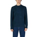 Navy blue crewneck sweater with long sleeves from Gas Men Blue Knit Sweater collection