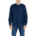 Navy blue crewneck sweatshirt with small chest logo from Tommy Hilfiger Men Sweatshirts