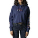 Navy blue FILA cropped hoodie with colorful sleeves, Tommy Hilfiger Jeans Women’s Sweatshirt