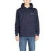 Navy blue hooded sweatshirt with half-zip front by Napapijri Men Sweatshirts