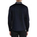 Navy blue long-sleeved shirt with white-trimmed collar by Armani Exchange, back view