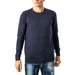 Navy blue long-sleeved crewneck sweater from Jack & Jones Men Knitwear collection