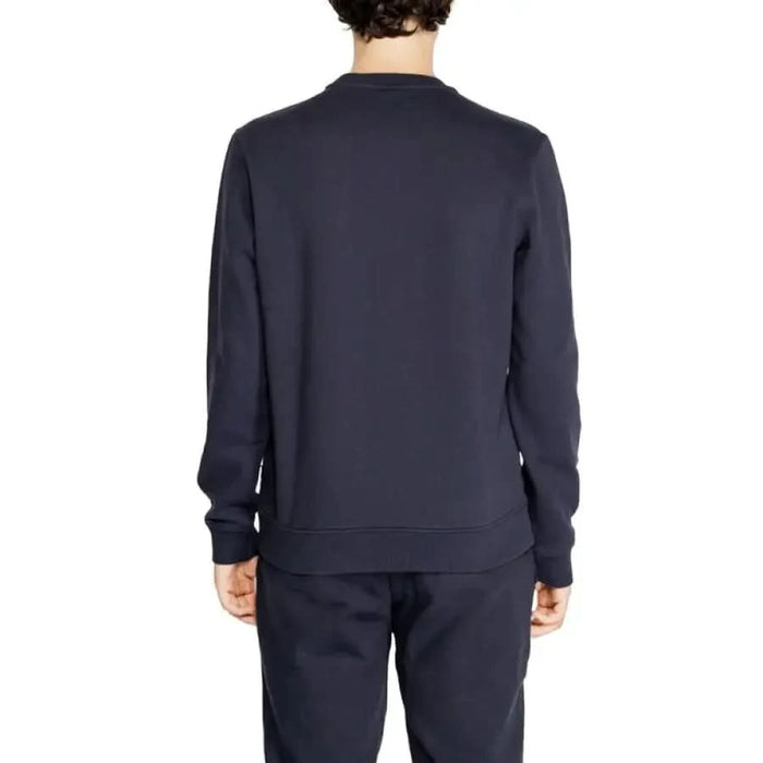 Navy blue long-sleeved sweatshirt from the back, featuring Napapijri men sweatshirts design