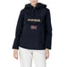 Navy blue Napapijri pullover jacket with Norwegian flag emblem for women