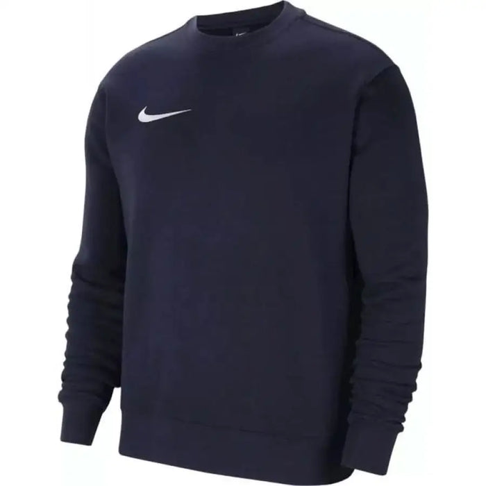 Navy blue Nike sweatshirt featuring white swoosh logo for men