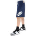 Navy blue Nike Men Shorts with white logo on the side displaying stylish athletic wear