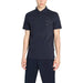 Navy blue polo shirt featuring a subtle logo on the chest by Armani Exchange