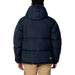 Navy blue puffy winter jacket with hood from the back, Tommy Hilfiger Jeans Men Jacket