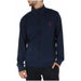 Navy blue quarter-zip sweater with red logo from U.S. Sweatshirts Collection