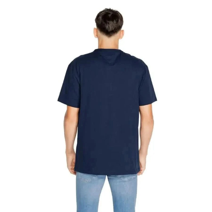 Navy blue short-sleeved t-shirt back view from Tommy Hilfiger Men collection