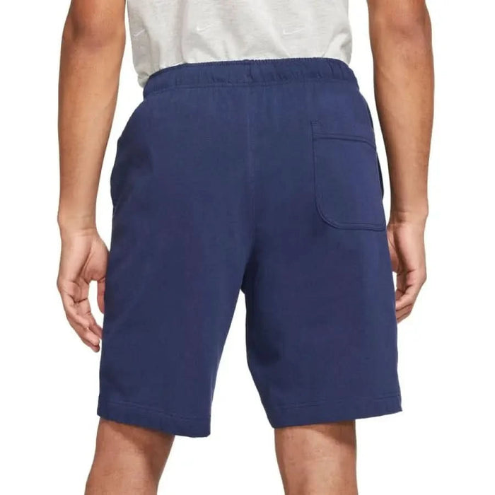 Navy blue Nike Men Shorts with elastic waistband and back pocket