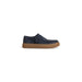 Navy blue suede Clarks Men Moccassin with thick gum rubber sole