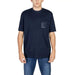 Navy blue Armani Exchange Men T-Shirt with chest pocket and triangular logo design