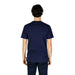 Back view of a navy blue Moschino Underwear men t-shirt showcasing its design