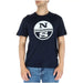 North Sails Men T-Shirt in navy blue with a white circular North Sails logo on the chest