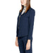 Navy blue zip-front blazer with long sleeves by Rinascimento for women